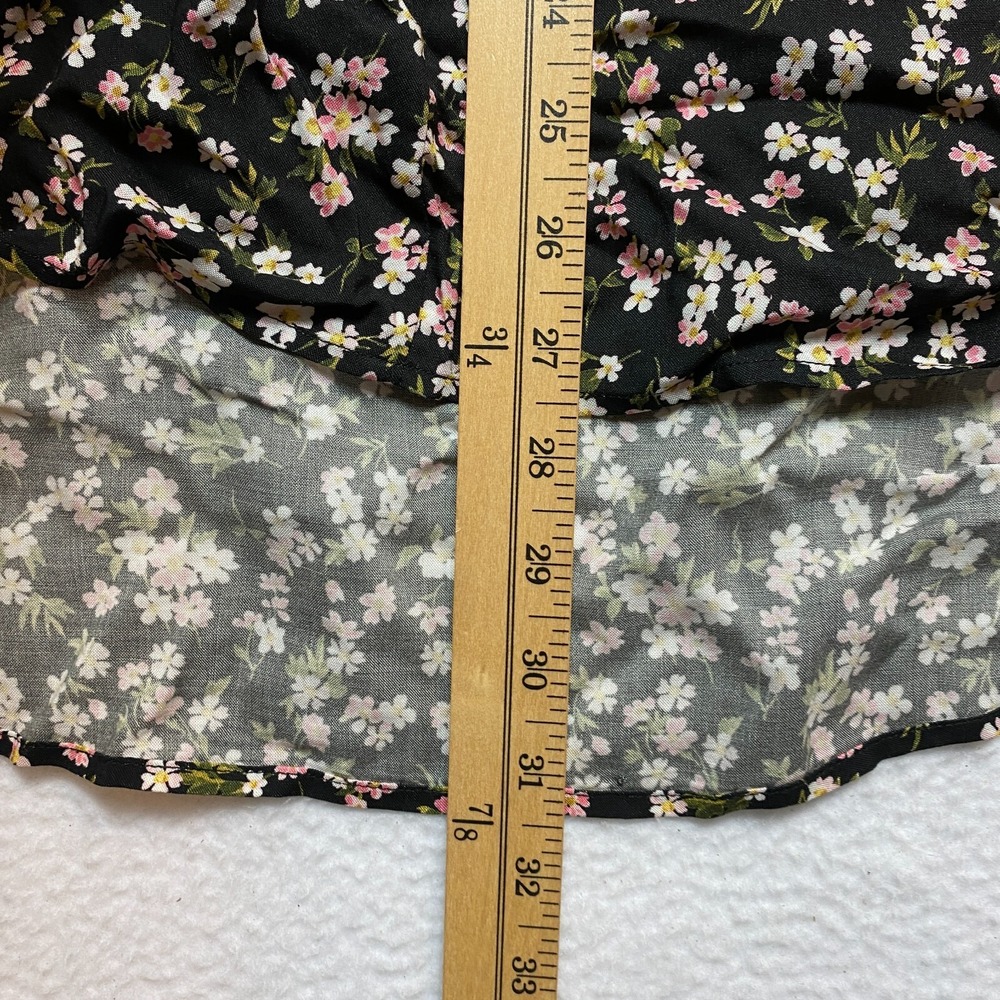 Torrid Cold Shoulder Dress Womens 0X Black Mini Challis Trapeze $49 - Picture 5 of 6